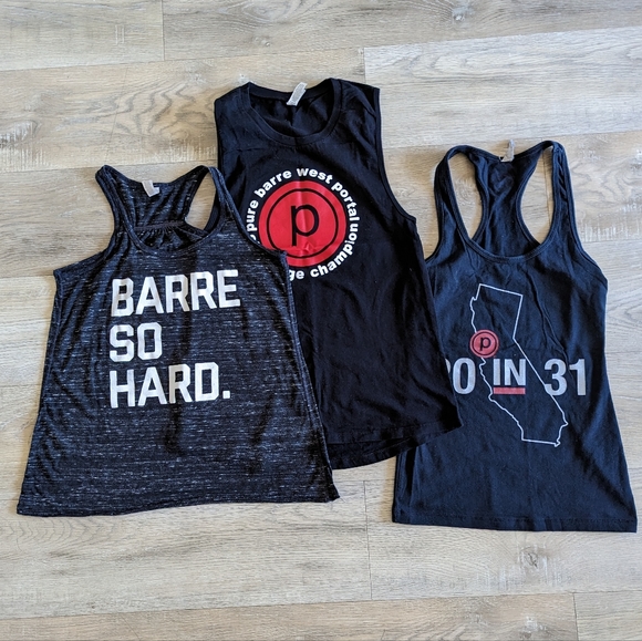 Pure 🅿️🅱️ Barre Challenge tank🎽tops lot of 3️⃣ - Picture 2 of 4